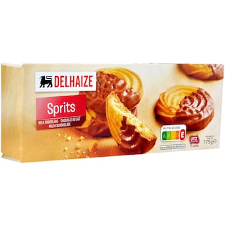 Delhaize | Biscuiti spritati cu ciocolata cu lapte 175g