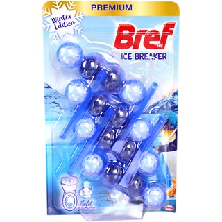 Bref | Color Aktiv | Odorizant toaleta Ice breaker 4x50g