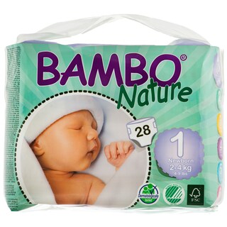 Bambo Nature | Scutece eco pentru nou nascuti de 2-4kg 28 bucati