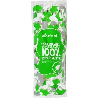Biodeck | Linguri biodegradabile, 12 bucati
