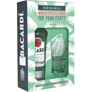 Bacardi | Rom Carta Blanca 0.7L + 1 pahar de Mojito