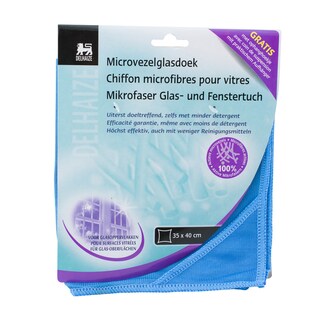 Delhaize | Laveta cu microfibra pentru geam 34x40cm