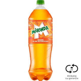 Mirinda | Bautura racoritoare carbogazoasa cu suc de portocale 1.25L