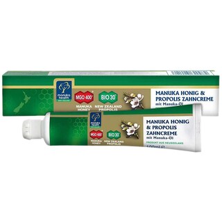 Manuka Health | Pasta de dinti fara fluor, cu miere de Manuka MGO 400+ Propolis BIO30, ulei de Manuka 100g