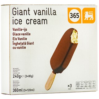 365 | Inghetata cu aroma de vanilie invelita in ciocolata 3 bucati