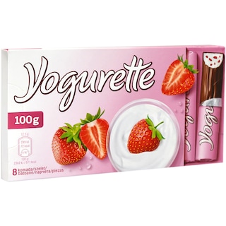 Yogurette | Batoane de ciocolata cu gust de capsuni si iaurt 100g