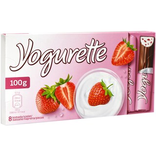 Yogurette | Batoane de ciocolata cu gust de capsuni si iaurt 100g
