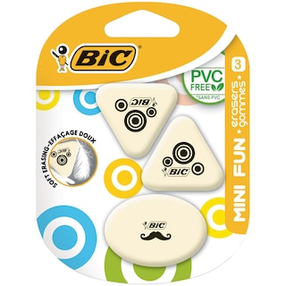 Bic | Fun | Set 3 radiere Mini Fun