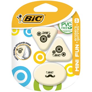 Bic | Fun | Set 3 radiere Mini Fun