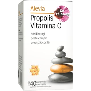 Alevia | Propolis Vitamina C 40 comprimate masticabile