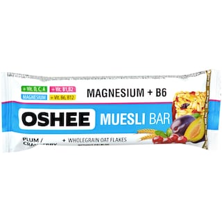 Oshee | Baton de cereale cu prune uscate si merisoare 40g