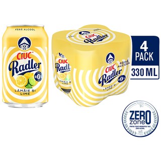 Ciuc Radler | Amestec de limonada si bere blonda, fara alcool 4x0.33L