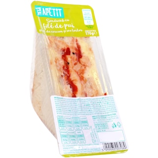 Mega Apetit | Sandwich cu pui,curcan si sos tartar 170g