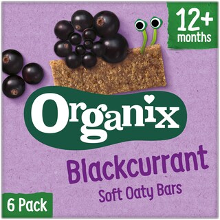 Organix | Batoane ecologice pentru copii 12+ din ovaz integral cu mere si coacaze negre 180g