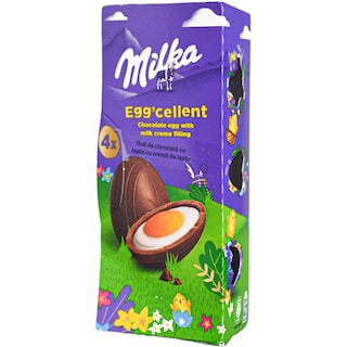 Milka | Oua de ciocolata cu crema de lapte Oreo 124g