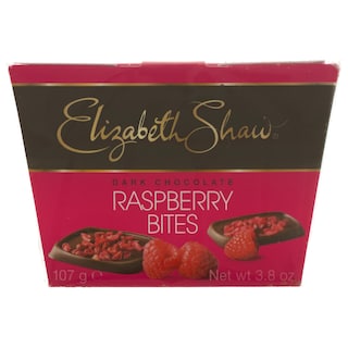 Elizabeth Shaw | Bucatele de ciocolata neagra cu zmeura naturala 107g