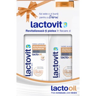 Lactovit | Set cadou Lactooil Gel de dus 600 ml + Lapte de corp 400 ml