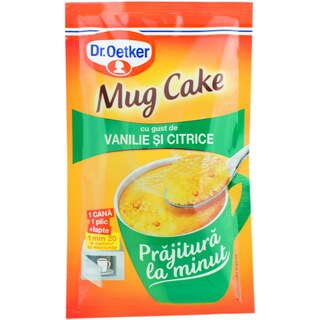 Dr. Oetker | Mug Cake | Mix pentru prajitura la cana cu gust de vanilie si citrice 53g