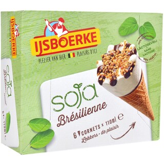 Ijsboerke | Inghetata braziliana la cornet cu soia si vanilie 6 bucati 6x110ml
