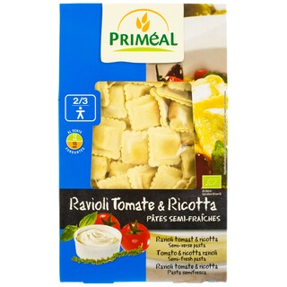 Primeal | Ravioli bio cu rosii si ricotta 250g