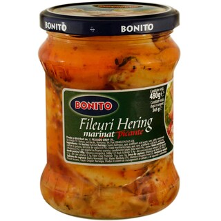 Bonito | File hering marinat picant 480g