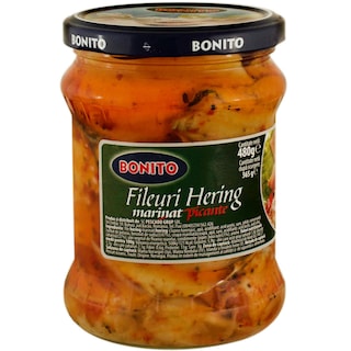 Bonito | File hering marinat picant 480g