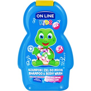 On Line | Kids | Sampon si gel de dus cu bubble gum 250ml