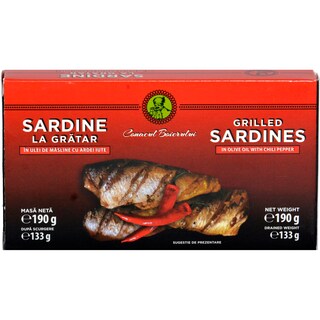 Conacul Boierului | Sardine la gratar in ulei de masline, cu ardei iute 190g