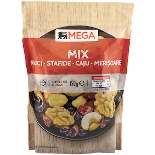 MEGA | Mix nuci, stafide, caju si merisoare 150g