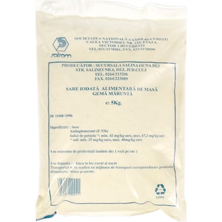 Salrom | Sare iodata alimentara gema marunta 5kg
