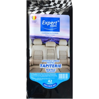 Expert wipes | Servetele umede pentru tapiterie, 42 bucati