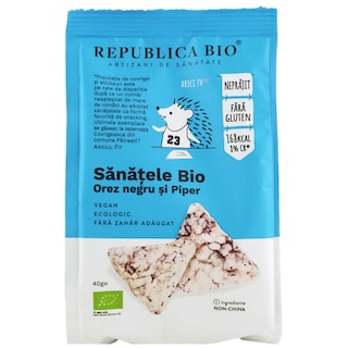 Republica Bio | Sanatele bio cu orez negru si piper 40g