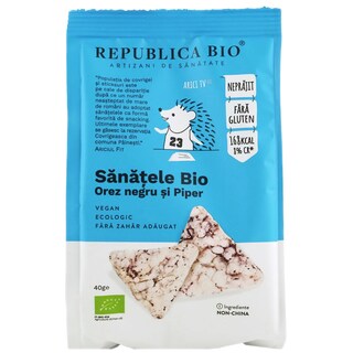 Republica Bio | Sanatele bio cu orez negru si piper 40g