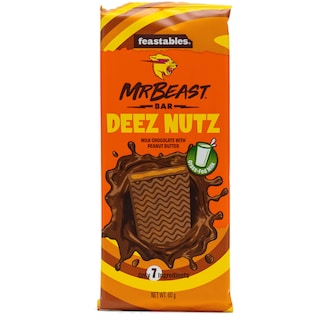 Mr Beast | Feastables | Ciocolata cu lapte si unt de arahide 60g