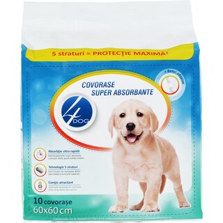 4Dog | Covorase super absorbante pentru caini 10 bucati