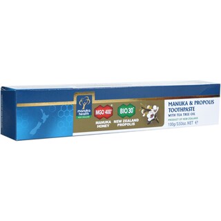 Manuka Health | Pasta de dinti fara fluor, cu miere Manuka MGO 400+ si ulei de arbore de ceai 100g