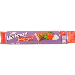 Milka | Lila Pause | Baton ciocolata cu capsuni si iaurt 38g