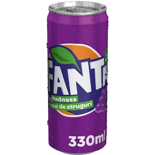 Fanta | Madness | Bautura racoritoare carbogazoasa cu suc de struguri 330ml