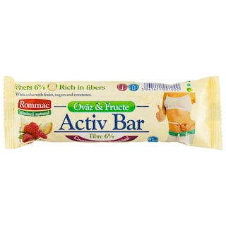 Rommac | Activ Bar | Baton de cereale cu fructe tropicale si iaurt 30g