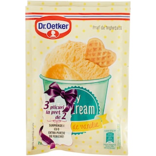 Dr. Oetker | Pachet cu praf de inghetata cu gust de vanilie 3x65g