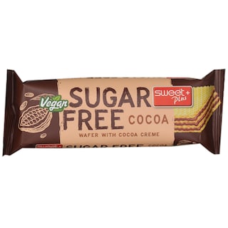 Sweet Plus | Napolitane fara zahar cu ciocolata 24g