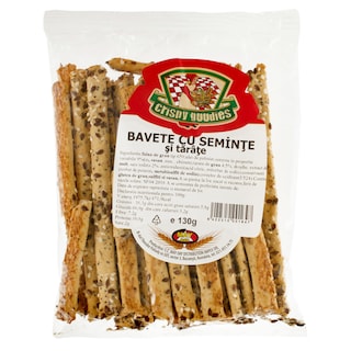 Crispy goodies | Bavete cu seminte si tarate 130g