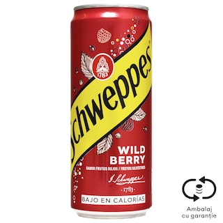 Schweppes | Bautura racoritoare cu aroma de fructe de padure 0.33L