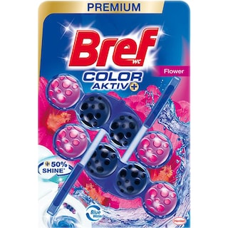 Bref | Color Aktiv | Odorizant pentru toaleta Flower 2x50g