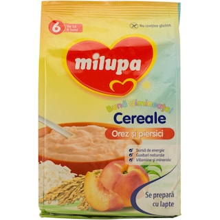Milupa | Buna dimineata | Cereale cu orez si piersici 180g