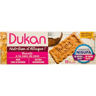 Dukan | Biscuiti din tarate de ovaz cu aroma de cocos 225g