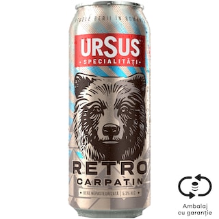 Ursus | Specialitati | Bere nepasteurizata Retro Carpatin 0.5L