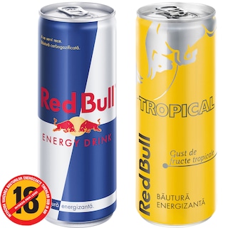 Red Bull | Bautura energizanta Energy Drink + Tropical 2x250ml
