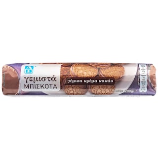 AB | Biscuiti umpluti cu crema cu cacao 200g