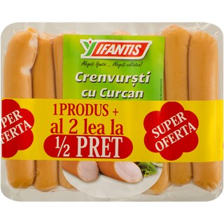 Ifantis | Crenvursti de curcan 2x250g